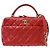 Chanel Trendy CC Top Handle Quilted Lambskin Medium Rosso