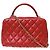 Chanel Trendy CC Top Handle Quilted Lambskin Medium Rosso - vista 2