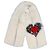 Christian Dior Stola in pelliccia di volpe Cuore Cruise 2018 Nero Bianco Rosso