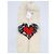 Christian Dior Stola in pelliccia di volpe Cuore Cruise 2018 Nero Bianco Rosso - vista 3