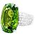 Anello Adler, oro bianco, peridoto e diamanti. - vista 3