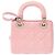 Borsa DIOR Lady Dior in Pelle Rosa - 103858 - vista 4