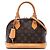 Borsa Satchel Louis Vuitton Monogram Alma BB Marrone