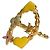 LOUIS VUITTON Sweet Monogram Pastel Enamel Gold Spiral Wrap Ring LV Flower Heart Rosa D'oro Verde Giallo - vista 5