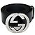 Gucci Interlocking G Gürtel Schwarz