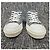 Baskets Louis Vuitton Monogram Denim Blanc Bleu - vue 3