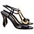 Manolo Blahnik Sandali in pelle nera dettaglio oro Nero Gold hardware