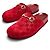 Gucci Rote Samt-Mules mit GG-Monogramm