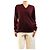 Crimson Kaschmir-V-Ausschnitt-Pullover in Burgundrot - size L Bordeaux
