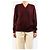 Crimson Kaschmir-V-Ausschnitt-Pullover in Burgundrot - size L Bordeaux - Ansicht 3