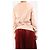 Crimson Rosa Kaschmir-Pullover mit V-Ausschnitt - Größe M Pink - Ansicht 3