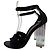 Louis Vuitton Sandali Crystal Flower High Heels Velluto Acrilico Nero Taglia 36 Gold hardware