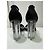 Louis Vuitton Sandali Crystal Flower High Heels Velluto Acrilico Nero Taglia 36 Gold hardware - vista 11