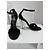 Louis Vuitton Sandali Crystal Flower High Heels Velluto Acrilico Nero Taglia 36 Gold hardware - vista 9