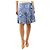 Prada Minifalda plisada azul con estampado de azulejos - size UK 12
