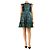 Valentino Mini vestido estampado sin mangas con ribete de encaje, verde - size UK 12