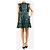 Valentino Mini vestido estampado sin mangas con ribete de encaje, verde - size UK 12 - vista 3