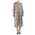 Ganni Vestido plisado estampado gris - size UK 12
