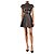 Philipp Plein Netzkleid aus schwarzem Leder - size S