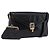 Christian Dior Shoulder Bag Leather Black Gold Tone