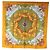 Hermès HERMES Carre 90 Scarf Silk  LUNA ARK  Orange White