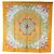 Hermès HERMES Carre 90 Scarf Silk  LUNA ARK  Orange White - vista 13