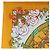 Hermès HERMES Carre 90 Scarf Silk  LUNA ARK  Orange White - vista 2