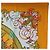 Hermès HERMES Carre 90 Scarf Silk  LUNA ARK  Orange White - vista 4