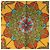Hermès HERMES Carre 90 Scarf Silk  LUNA ARK  Orange White - vista 6