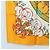 Hermès HERMES Carre 90 Scarf Silk  LUNA ARK  Orange White - vista 8