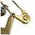 Broche Louis Vuitton con motivo de imperdible Plata Dorado - vista 6