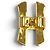 Hermès Orecchini Hermes Eclipse H-Post Rosa D'oro - vista 6