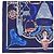 Foulard di seta Hermès Etriers Carre 90 Rosso Blu Blu navy - vista 6