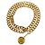 Chanel Vintage 93A Münzkettengürtel mit Metall-Logo-Plakette und Coco-Markierung Golden