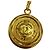 Chanel Vintage 93A Münzkettengürtel mit Metall-Logo-Plakette und Coco-Markierung Golden - Ansicht 6