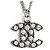 Collana CHANEL Vintage 06P Coco Mark con strass Argento