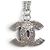 Collana CHANEL Vintage 06P Coco Mark con strass Argento - vista 5