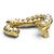 Chanel A24S ABD375 Coco Mark Brosche mit Kunstperlen Weiß Golden - Ansicht 4