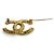 Chanel A24S ABD375 Coco Mark Brosche mit Kunstperlen Weiß Golden - Ansicht 5