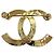 Spilla Chanel A24P in metallo Coco Mark con strass D'oro - vista 4