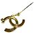 Spilla Chanel A24P in metallo Coco Mark con strass D'oro - vista 5