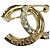 Spilla Chanel A24P in metallo Coco Mark con strass D'oro - vista 6