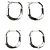 Tiffany & Co Orecchini a lobo Rock Small in oro bianco 18K Tiffany - vista 2
