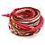 Hermès Foulard Hermes Pleated Carre DIES ET HORE da donna Bianco Rosso - vista 2