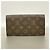Louis Vuitton Monogram Pochette Portemonnaie Credit Long Wallet Marrone - vista 10