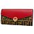 Fendi Leather Long Wallet Brown Red