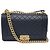 Chanel Boy Medium Blu Navy Pelle d'Agnello Blu scuro