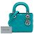 Dior Blue Mini Lambskin Cannage Lady Dior - vista 7