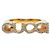 Gucci Gold Plated Strass Logo Letter Ring S Ring Golden
