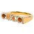 Gucci Gold Plated Strass Logo Letter Ring S Ring Golden - Ansicht 2